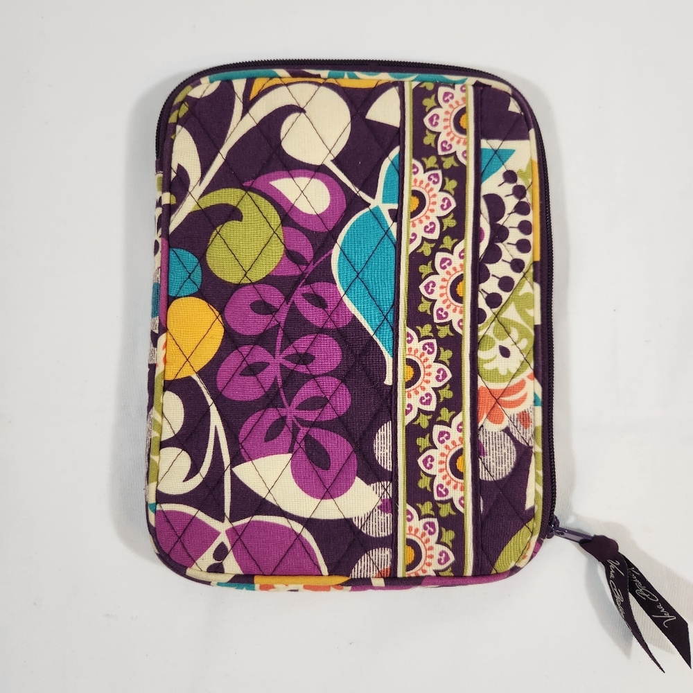 Vera Bradley Plum Crazy Quilted Mini Laptop/Tablet Sleeve Case Purple Bag